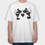 Mickey Mouse Love, Tricou Oversize Barbati (Unisex)