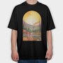 Mushroom Sunset, Tricou Oversize Barbati (Unisex)