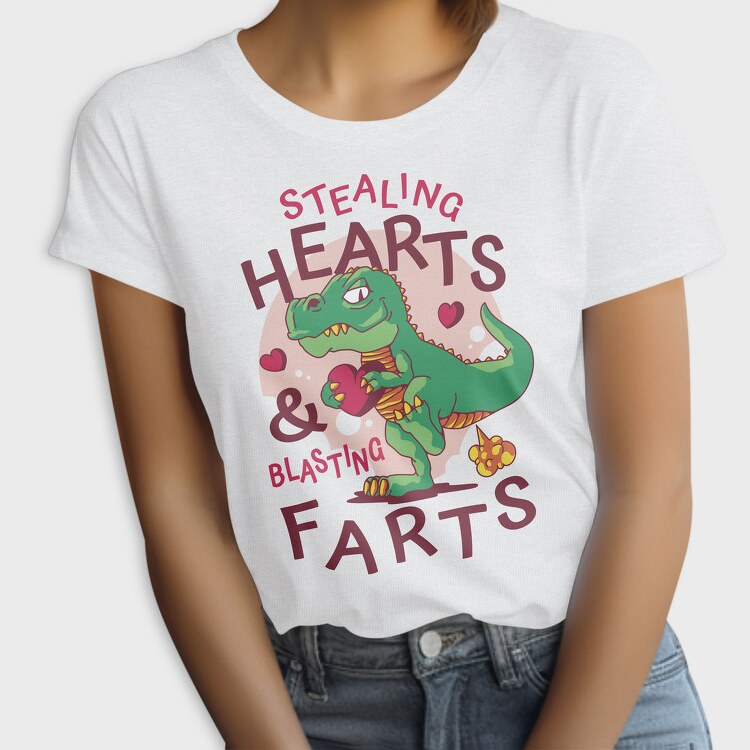 Dino Hearts Farts, Tricou Femei