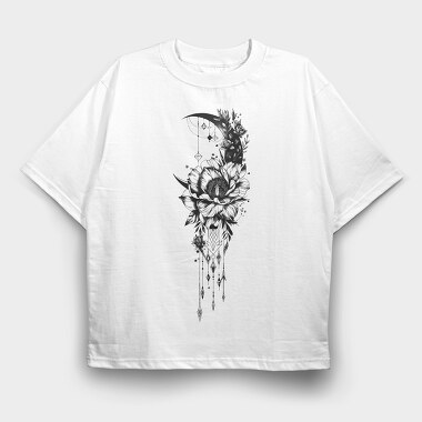 Mystical Flower Moon, Tricou Oversize Barbati (Unisex)