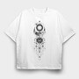 Mystical Moon Sublimation, Tricou Oversize Barbati (Unisex)
