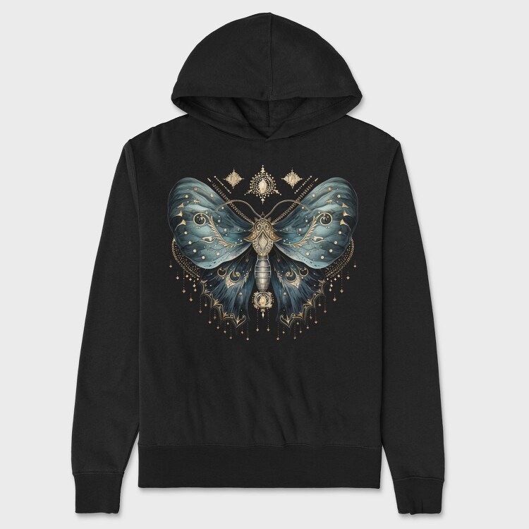 Mystical Moth Wings, Hanorac Oversize Barbati (Unisex)