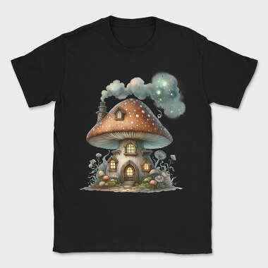 Mystical Mushroom House, Tricou Barbati (Unisex)