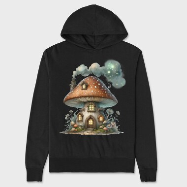 Mystical Mushroom House, Hanorac Oversize Barbati (Unisex)