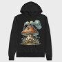 Mystical Mushroom House, Hanorac Oversize Barbati (Unisex)