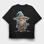 Mystical Wizard Hat, Tricou Oversize Barbati (Unisex)