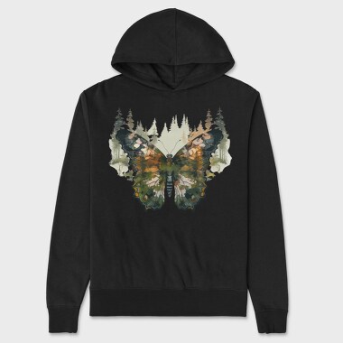Nature Butterfly Forest, Hanorac Oversize Barbati (Unisex)