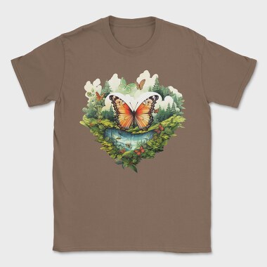 Nature With Butterfly Sublimation 95105158, Tricou Barbati (Unisex)