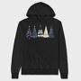 Navy Christmas Trees, Hanorac Oversize Barbati (Unisex)