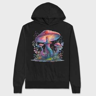 Neon Mushroom Glow, Hanorac Oversize Barbati (Unisex)