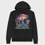 Neon Mushroom Glow, Hanorac Oversize Barbati (Unisex)