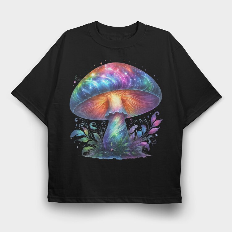 Neon Mushroom Spirit, Tricou Oversize Barbati (Unisex)