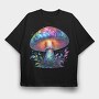 Neon Mushroom Spirit, Tricou Oversize Barbati (Unisex)