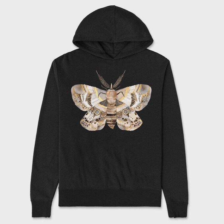 Night Dream Moth, Hanorac Oversize Barbati (Unisex)