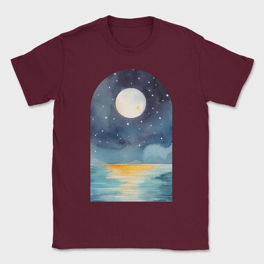 Night Ocean Moonlight, Tricou Barbati (Unisex)