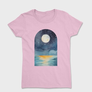Night Ocean Moonlight, Tricou Femei