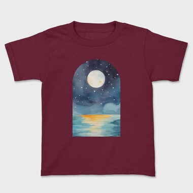 Night Ocean Moonlight, Tricou Copii