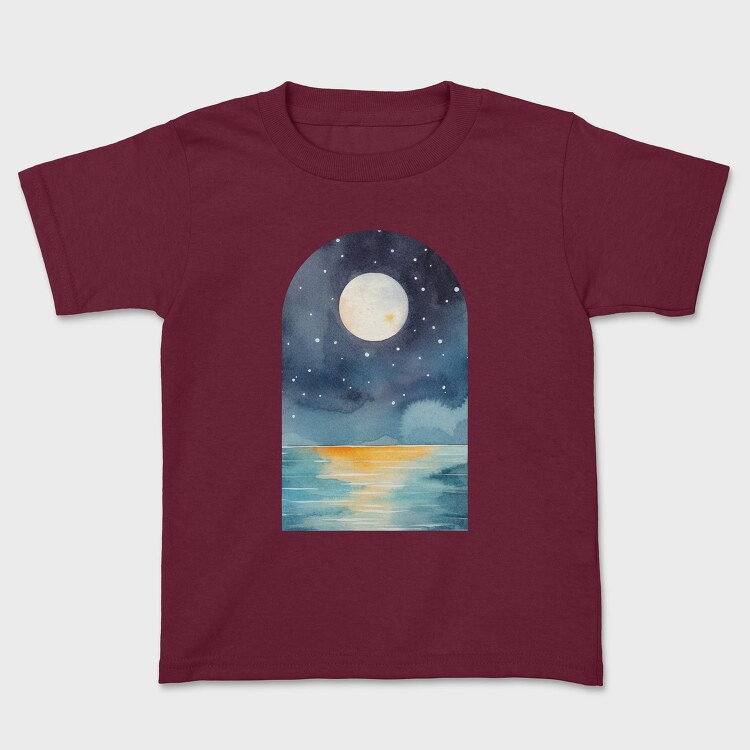 Night Ocean Moonlight, Tricou Copii
