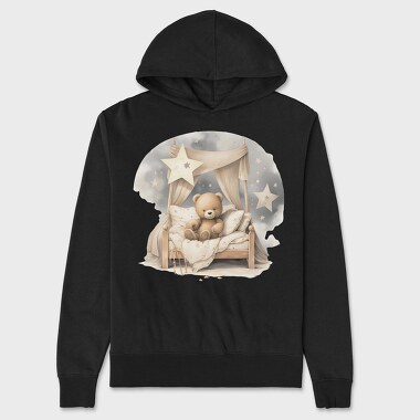 Night Stars Bear Clips, Hanorac Oversize Barbati (Unisex)