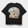 Night Stars Bear Clips, Tricou Oversize Barbati (Unisex)