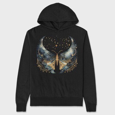 Nightsong Moth Moon, Hanorac Oversize Barbati (Unisex)