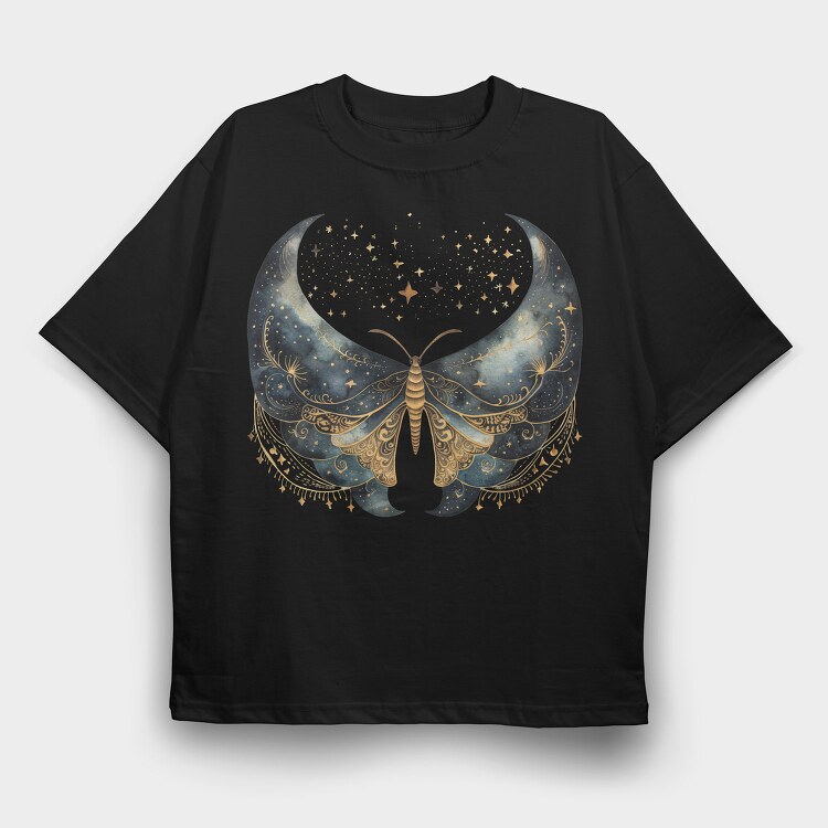 Nightsong Moth Moon, Tricou Oversize Barbati (Unisex)