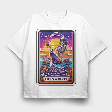 No Bones Party, Tricou Oversize Barbati (Unisex)