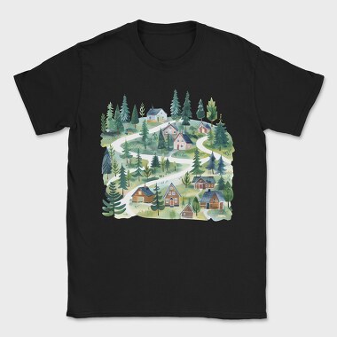 Nordic Cottage Hillside, Tricou Barbati (Unisex)