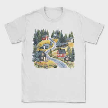 Nordic Cottage Path, Tricou Barbati (Unisex)