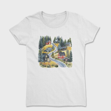 Nordic Cottage Path, Tricou Femei