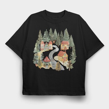 Nordic Fairy Cove, Tricou Oversize Barbati (Unisex)