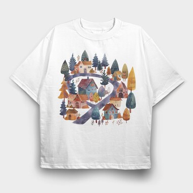 Nordic Fantasy Nest, Tricou Oversize Barbati (Unisex)