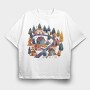 Nordic Fantasy Nest, Tricou Oversize Barbati (Unisex)