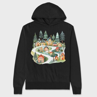 Nordic Holiday Path, Hanorac Oversize Barbati (Unisex)