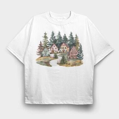 Nordic Home Nest, Tricou Oversize Barbati (Unisex)