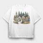Nordic Home Nest, Tricou Oversize Barbati (Unisex)