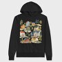 Nordic Homes Illustration, Hanorac Oversize Barbati (Unisex)