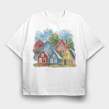 Nordic Houses Culture, Tricou Oversize Barbati (Unisex)