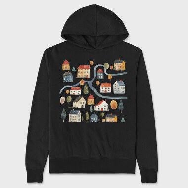 Nordic Houses Forest, Hanorac Oversize Barbati (Unisex)