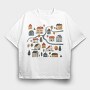 Nordic Houses Forest, Tricou Oversize Barbati (Unisex)
