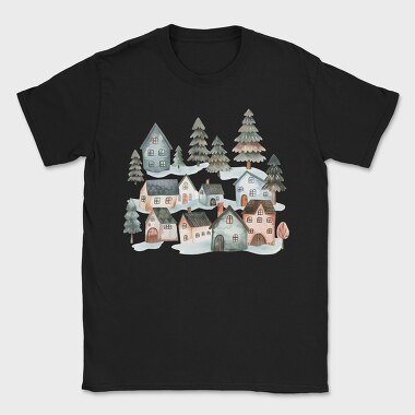 Nordic Houses Winter, Tricou Barbati (Unisex)