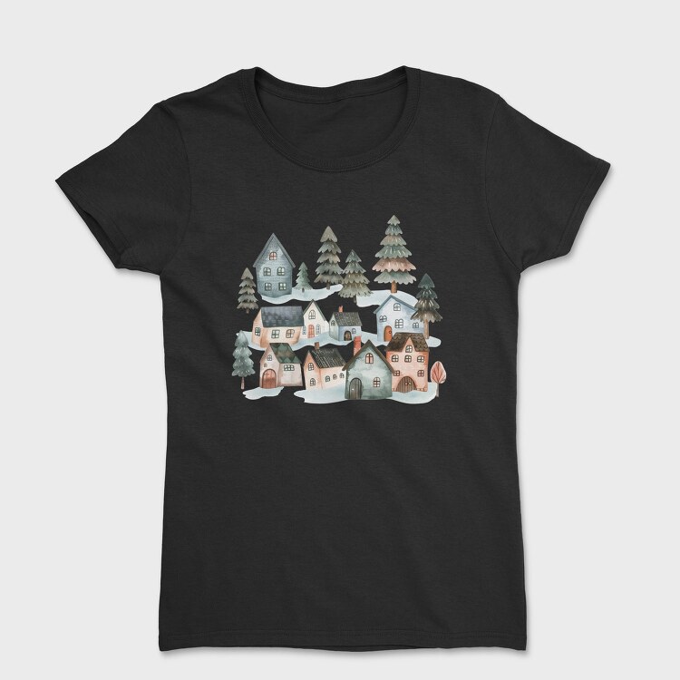Nordic Houses Winter, Tricou Femei