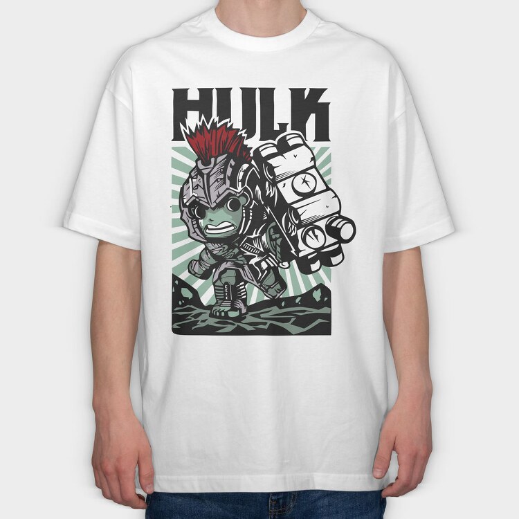 Hulk Punk, Tricou Oversize Barbati (Unisex)