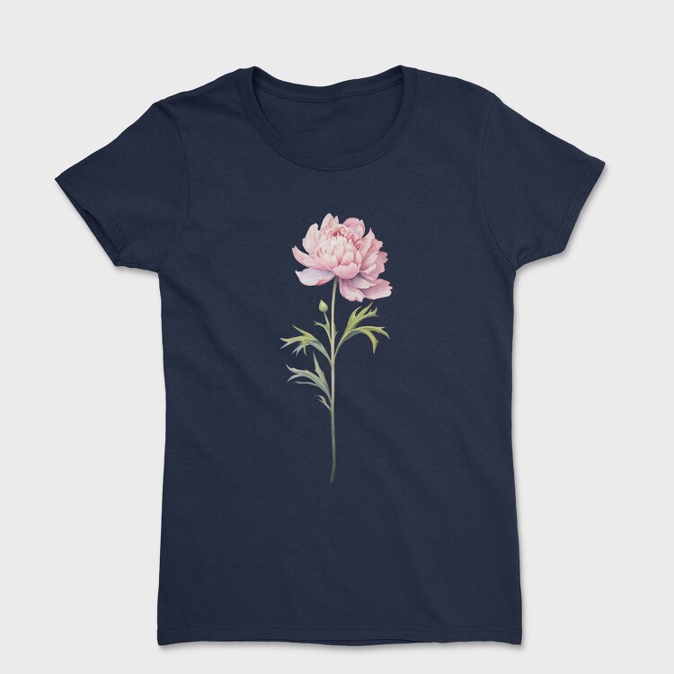 November Peony Flower, Tricou Femei