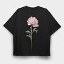 November Peony Flower, Tricou Oversize Barbati (Unisex)