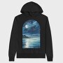 Ocean Moon Night, Hanorac Oversize Barbati (Unisex)