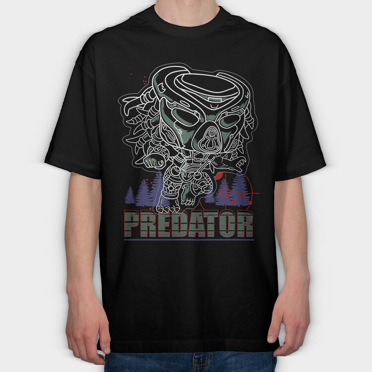 Predator Forest Hunt, Tricou Oversize Barbati (Unisex)