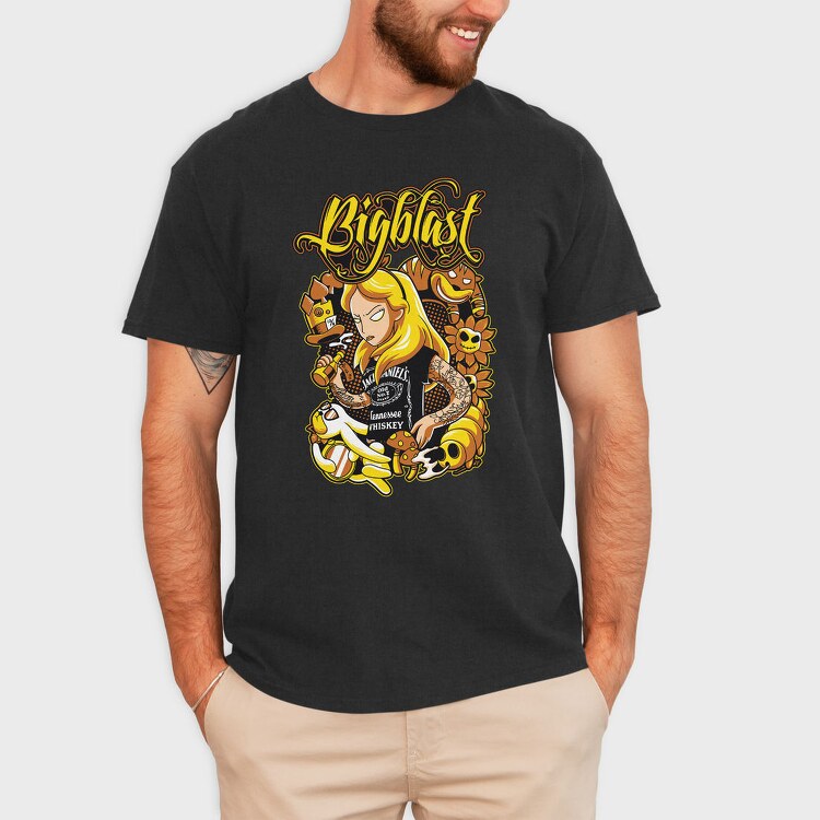 Bigblast Whiskey Girl, Tricou Barbati (Unisex)
