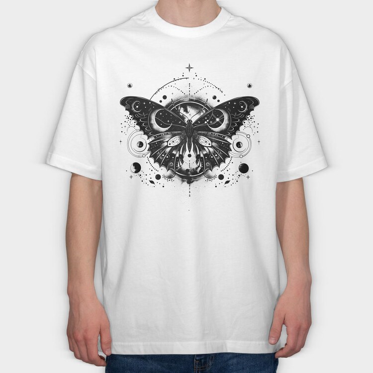Mystical Butterfly Moon, Tricou Oversize Barbati (Unisex)