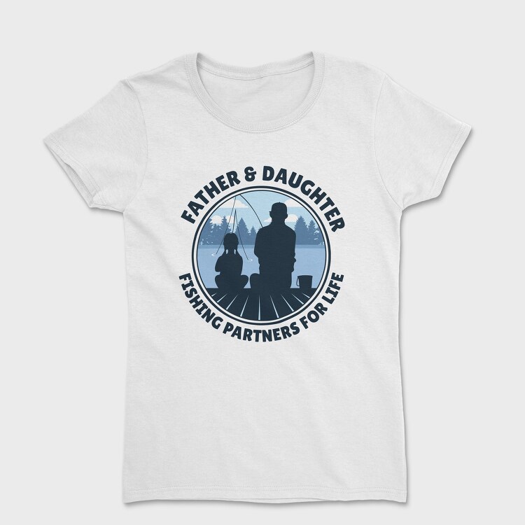 Father And Daughter Fishing, Tricou Femei